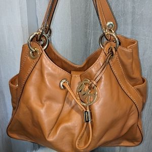 Michael Kors brown leather shoulder bag